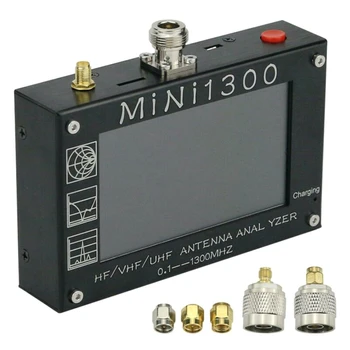 0,1-1300 Mhz HF VHF UHF 4.3 Инчов Антена Анализатор Вектор Мрежов анализатор КСВ-Метър Честотен Мултицет Mini1300