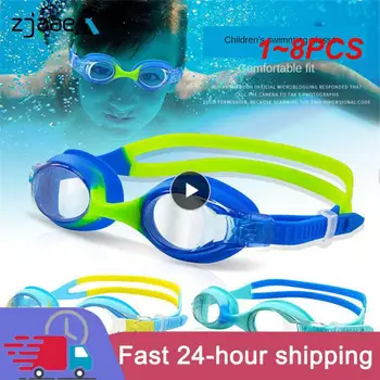 1-8 бр. Професионални Цветни Бебешки силиконови Плувни очила С Защита от Замъгляване UV очила за Плуване Водоустойчив силиконови очила за плуване