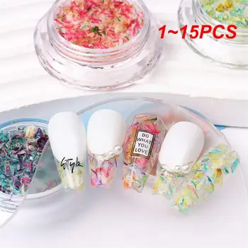 1 ~ 15шт 1 кутия Натурален Мини-сушени Цветя, кристали за дизайн на ноктите, окачване, Смесени сухи цветни декорации за нокти, UV-гел за нокти Kawaii