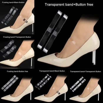 1 Чифт Прозрачни Невидими Силиконови връзки за обувки на висок женски токчета, Ластични шнурове за обувки със защита от падане, въжета по глезените