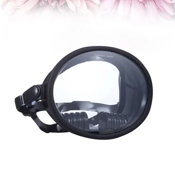 1 бр. силиконова маска, очила за гмуркане с широко зрително поле, фарове за очила за плуване, слънчеви очила за гмуркане (черни)