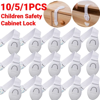 10-1бр Детска Предпазна ключалка за защита на сигурността на Детето, Брави за предпазния колан на дете, Автоматично заключване на вратите за шкафове, прозорци, хладилник