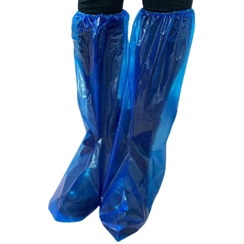 10 чифта непромокаеми дебели пластмасови еднократни покривала за дъждовна обувки с висок берцем, противоскользящих За жени и мъже