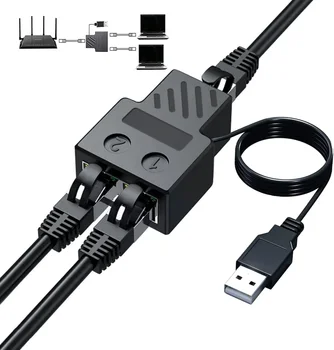 100 М Ивица RJ-45 1 до 2 Ethernet adapter удължителен кабел мрежов кабел Интернет Connector, RJ-45 за рутер, PC TV Box