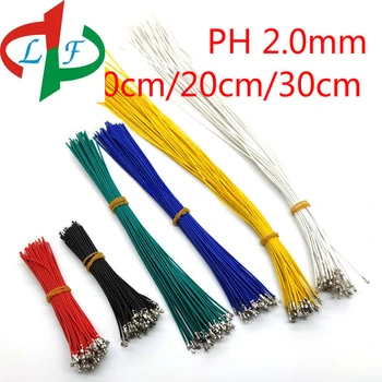 100ШТ PH2.0 Разстояние между клеммными кабели 2,0 мм Клеммный Електронен проводник с една глава 10 см/20 см/30 см кабел