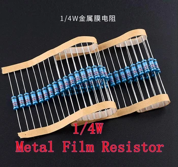(100шт) 180 Ома 1/4 W 180R Метален филмът резистор 180ом 0,25 W 1% ROHS