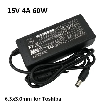 15 В 4A 6,3 * 3,0 мм, 60 W 6,3 × 3.0 мм Съвет на центъра за лаптоп ac Адаптер Универсален адаптер Зарядно за Toshiba