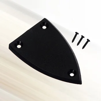 1бр, 3 дупки, Триъгълен пластмасов капак за прът за електрически китари, Бас, резервни части за електрически китари GR15 (черен)