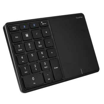 2.4 G BT4.2 Безжична двухрежимная цифровата клавиатура за Преносим 22 клавишите Финансова Счетоводство Офис клавиатура със сензорен панел