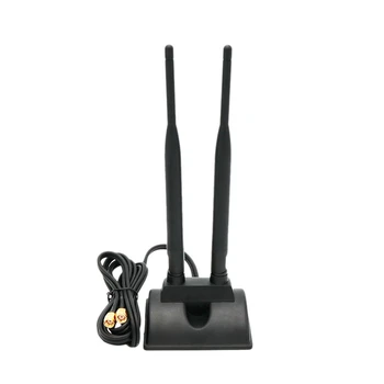 2,4 Ghz И 5 Ghz Двухдиапазонная RP-SMA Штекерная WiFi Антена + IPEX MHF4 към RP-SMA штекерному кабел 9,8 Инча за КОМПЮТЪР с мрежова карта M. 2 NGFF