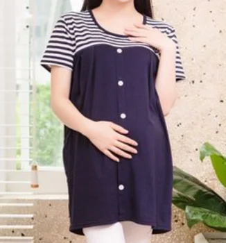 2023 Женска тениска за бременни, риза за момичета, Нова майка, голям размер, Качване, беременный зелен Забавен дете
