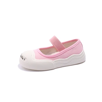 2023 Лятна Нова Дишаща Проста Обувки за момичета с неплъзгащи еластична лента, за да е подходяща по цвят Детски Ежедневни обувки на Платформа, без приплъзване, с кръгло бомбе за момчета