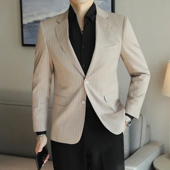 2023 Нов мъжки ежедневни блейзър - модерен и монтиране однобортный яке за костюми Smart за мъжки дрехи