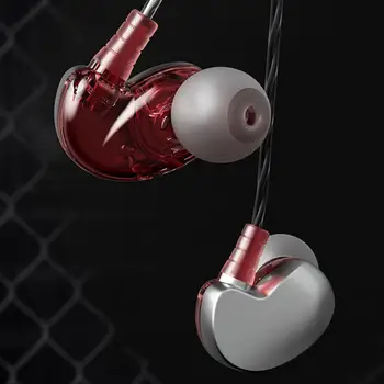 3.5 мм Кабел слушалки в ушите с микрофон, Шумоподавляющие бас стерео слушалки, спортни игри музикални слушалки с микрофон