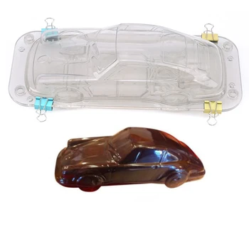 3D Дизайн на автомобила, силиконови форми, Шоколадова форма за украса на тортата, под Формата на шоколад празни приказки, Глинена форма, инструменти за печене