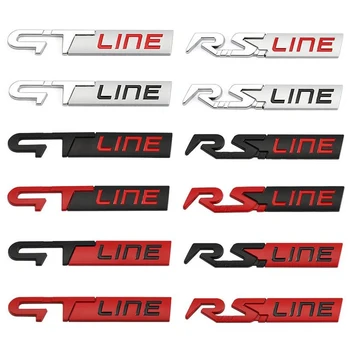 3D Метална Емблема GT RS LINE От Страна на Задния Багажник, Стикери за Renault Logan Clio Megane 2 3 4 Captur Twingo Duster Kadjar