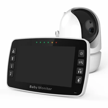 4,3-Инчов IPS Екран, Безжичен PTZ Домофонна система следи бебето Камера за Сигурност Температурен Дисплей гледане на деца Cam Plug EU