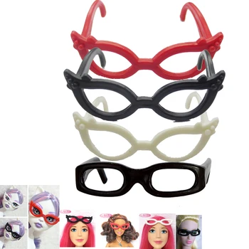 4 бр./компл. Пластмасови очила за кукли от серията чудовище Хай, Слънчеви очила, Очила За кукли MH 1/6, Аксесоари за куклата къща Ever After High,