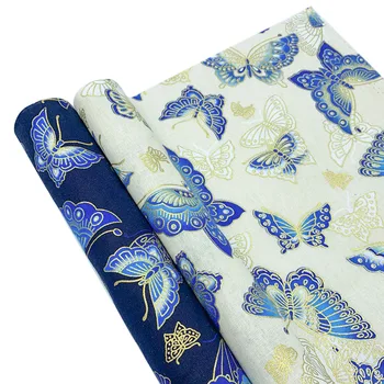 45x140 см Японски стил Пеперуда Модел Бронзирующая плат Памук за самостоятелно бродирани Дрехи одеяло Домашен текстил Занаят, ръчно изработени