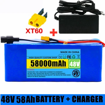 48v 58Ah Литиево-йонна батерия 58000mAh 1000w Литиево-йонна Батерия за 54,6 v E-bike Електрически Велосипеди Скутер с BMS + Зарядно устройство