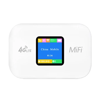 4G Wifi-рутер Mifi с цветен екран 150 Mbit/s, 3000 mah, 2,4 G Wifi-рутер със слот за сим карта