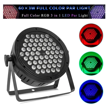 60x3 W RGB Пълноцветен 3 в 1 led номинална лампа DMX512 с управлението на сценичното плосък светлина за танцово студио, клубен DJ-диско шоу, на осветление