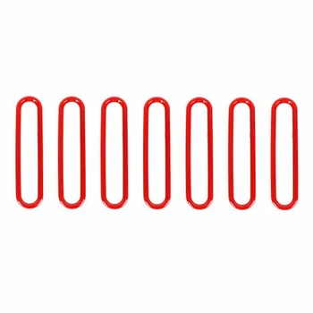7 Бр. Червена Качулка, Въздух, отдушник, Декоративна тампон, стикер за Jeep Wrangler JK 2007-2017