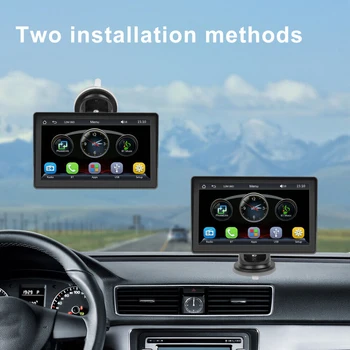 7-Инчов автомобилното радио Mirrorlink Безжичен Carplay Android Автоматично мултимедиен плеър Видео заден ход Преносима автомобилна стерео уредба Регулираща се Поставка
