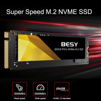 BESY M2 SSD 1tb M. 2 NVME SSD 512 GB M2 2280 Вътрешен Твърд диск, Твърд диск за Десктоп, лаптоп 256 GB 128 GB