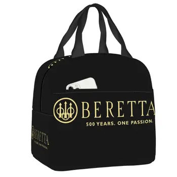 Beretta Изолирано чанта за обяд за жени, детски Военен пистолет, подарък, Преносим термоохладитель, Обяд-бокс, чанти-контейнери за пикник
