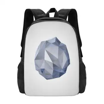 Blue Crystal I 3D Дизайна на Раницата, с принтом, студентски чанта, 3D Абстрактен син кристал
