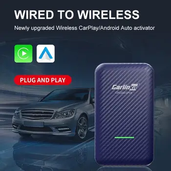 Carlinkit 4.0 за Свързване на кабелен и безжичен адаптер CarPlay до ключ IOS Android Auto Connect за Volkswagen, Toyota, Honda, Audi Benz Mazd