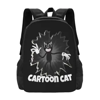 Cartoony котка-Страшната котка, Cartoony училище раница с Голям капацитет, чанти за лаптоп, Cartoony страшна котка, Детски ужас