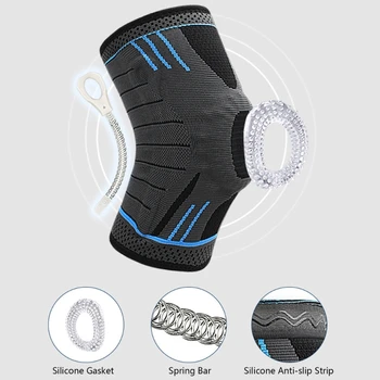 F1FD, Компрессионный ръкав за коляното, Спортен наколенник, топло за мъже и жени, Еластичен Поддържащ наколенник, колан, поддържащ релеф