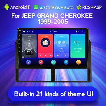 FELLOSTAR 9-Инчов Радиото в автомобила Smart Multimedia Video Display за Jeep Crand Cherokee 1999-2005 Стерео Безжичен Android Auto CarPlay