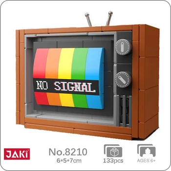 JAKI 8210 Ретро Антични Цветна Телевизионна Антена Телевизионен Набор от Машина 3D САМ Кухненски Блокове, Тухли Строителна Играчка За Деца, Подарък Без Кутия