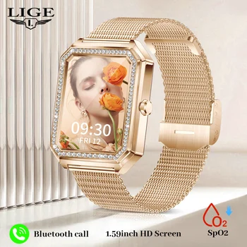 LIGE 2023 най-Новите Дамски Смарт часовници Smartwatch Дамски Ръчен Часовник Нов Дизайн I67 Водоустойчив Розови Ръчен Часовник от Розово Злато За Момичета