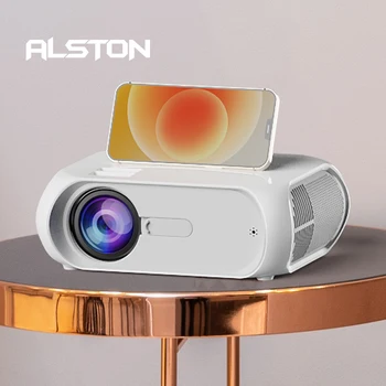 Led проектор ALSTON S5 Full HD 1080p 4500 Лумена, който е съвместим с USB, HDMI, Преносим проектор за кино с подарък