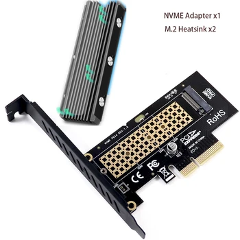 M. 2 PCIE SSD Адаптер за Карта за разширение Адаптер Интерфейс M2 NVMe SSD NGFF за PCIE 4.0 Странично с Алуминиев Радиатор