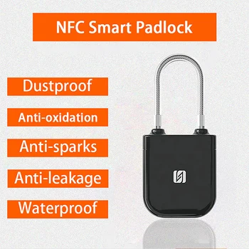 Masterlock за шкафче ABS Водоустойчив прахозащитен Бели комбинираната брави за врата Преносим, не изискват зареждане на мобилен смарт заключване за куфара с NFC