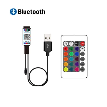 NOWYEY Led димер Bluetooth USB Музикален контролер за ленти dc 5 SMD 5050 с трехцветным адаптер затъмняване