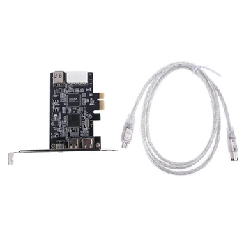 PCIe 3 порта Такса за разширяване на кабел Firewire PCI EXPRESS за 1394B и 1394A TI XIO2213B Адаптер чипсет
