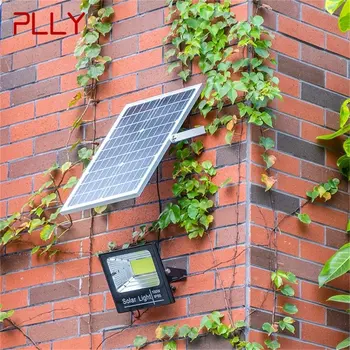 PLLY Слънчева светлина, 30 W, 60 w 100 W 200 W Открит двор, водоустойчива IP65, с монтиран на стената лампа, led дистанционно Управление