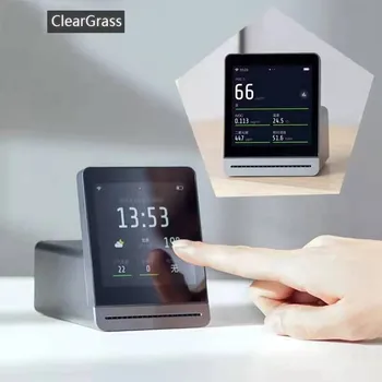 Qingping ClearGrass Air monitor Retina Touch IPS Екран на Мобилно Сензорно Управление На закрито и На Открито Детектор на Въздуха, с Прозрачно Трева