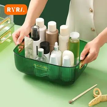 RYRA Правоъгълен Тенис на Козметични кутия За съхранение, Штабелируемый кутия за съхранение, Кухненски довършителни операции кутия, Пластмасова Кошница за съхранение, Органайзер