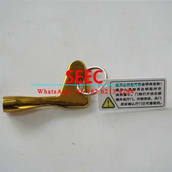 SEEC 10 бр. Асансьор триъгълен ключ Златен цвят на Резервни части за асансьора L = 36 mm H = 63,5 мм