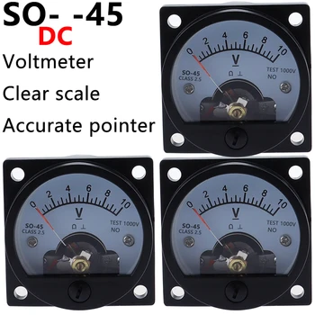 SO-45 Волтметър за постоянен ток 1V2V3V5V10V15V20V30V40V50V100V150V200V250V300V400V450V500V панел измерване на напрежение