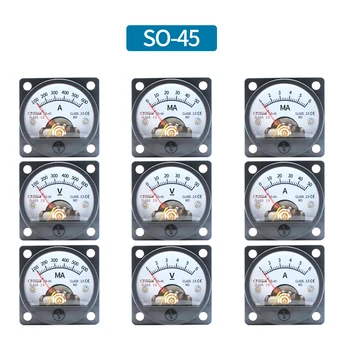 SO-45 кръгла показалеца волтметър за постоянен ток 5, 10 В 15 В 20 В 25 В 30 В 50-100 300 500 1000 В Аналогов панел показалеца волтметър