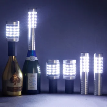 Thrisdar LED Glow Мигащи Пръчки Усмихни Strobe Topper Stick Светлини Светещ Бутилка Шампанско Strobe Baton Стик за Декор Нощен клуб