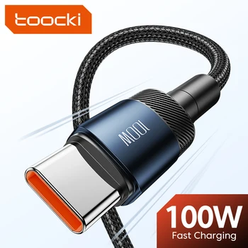 Toocki100 W USB Type C за C USB Кабел За Бързо Зареждане, кабел за зареждане Кабел Type C до Type C за Macbook Samsung Xiaomi Huawei POCO Realme